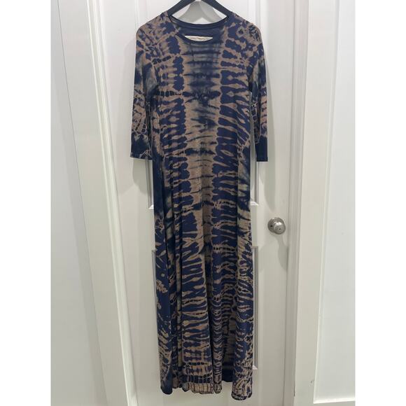 Raquel Allegra Drama Maxi Dress- Navy Storm Sz 0 US Small - Picture 2 of 16